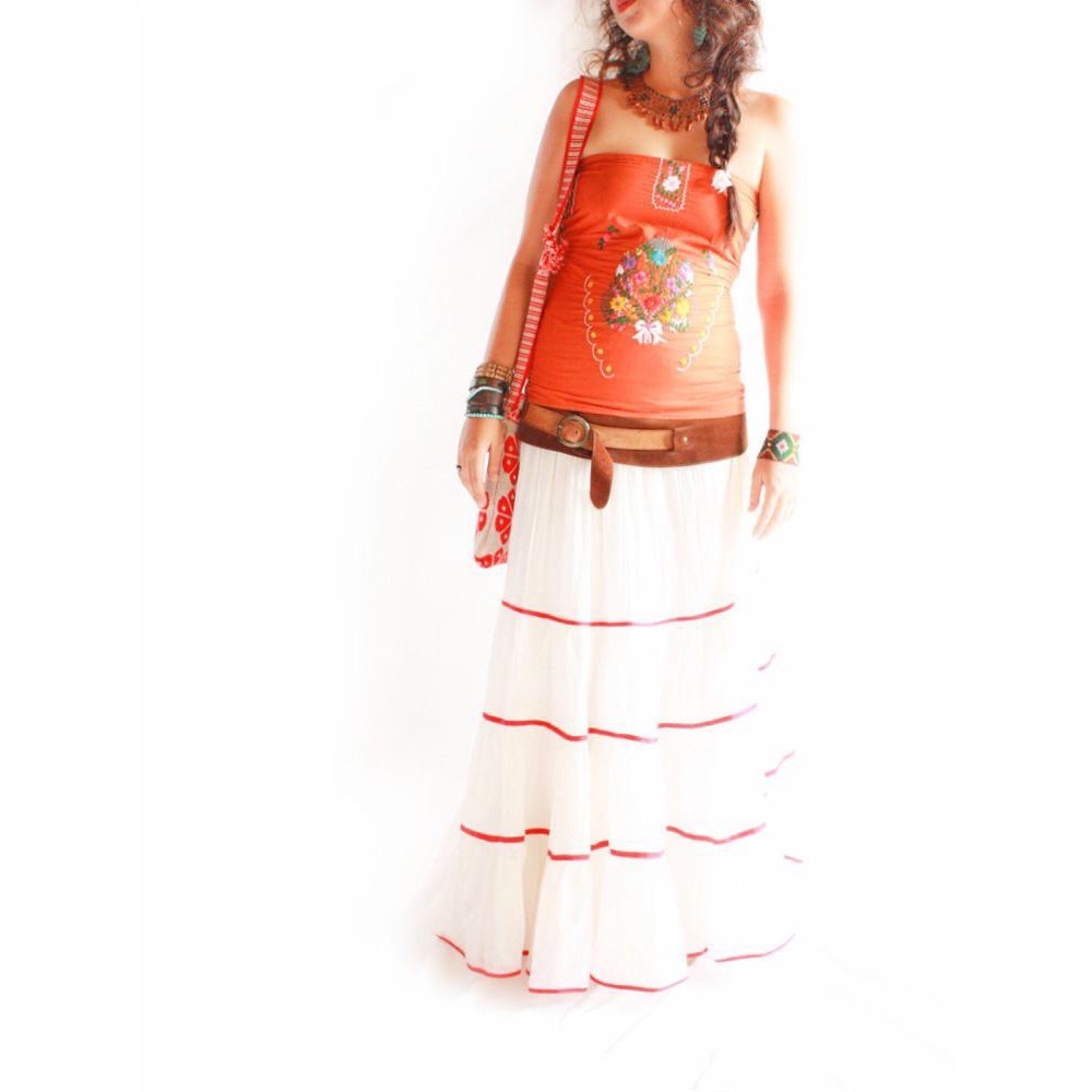 Mexican Embroidered Top Blouse